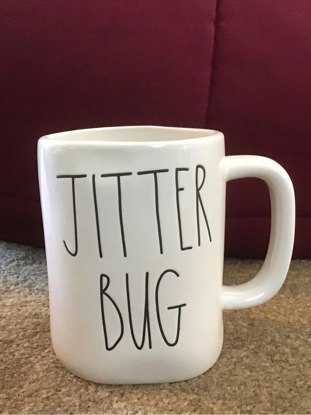 Rae Dunn By Magenta JITTER BUG Mug Farmhouse Chic Large Coffee Cup